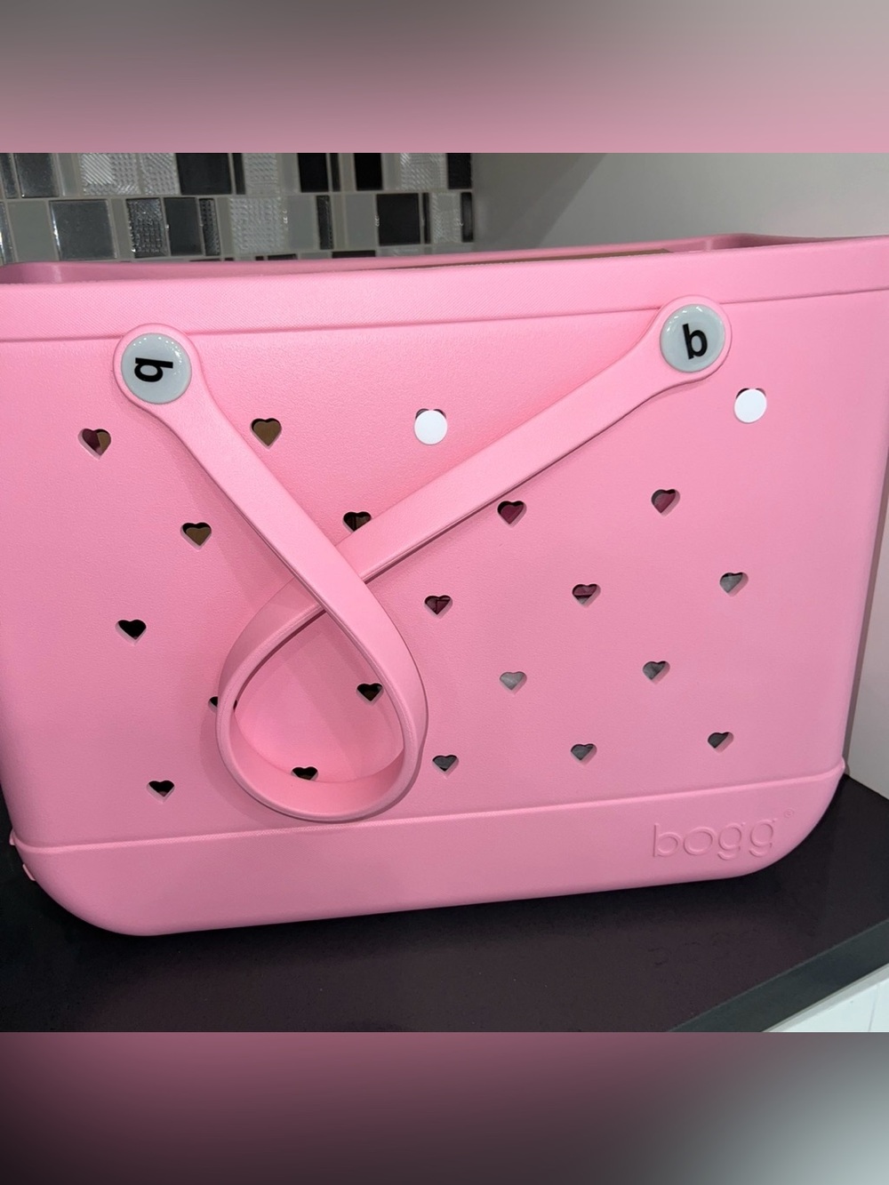 BOGG BAG Pink Heart Cutout Tote - Picture 2 of 6